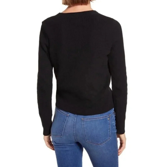 Madewell Texture & Thread Jacquard Knot-Front Top - Picture 3 of 8